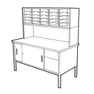 Literature Organizer With Riser and Cabinet Base Literature Organizer With Rise rand Cabinet Base